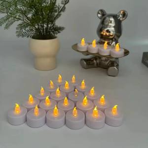 <span class=keywords><strong>Bougie</strong></span> <span class=keywords><strong>LED</strong></span> sans flamme électrique, <span class=keywords><strong>bougie</strong></span> chauffe-plat, décoration de table pour Halloween, funérailles, Noël, mariage, pilier, écologique, à piles - Product Image 3