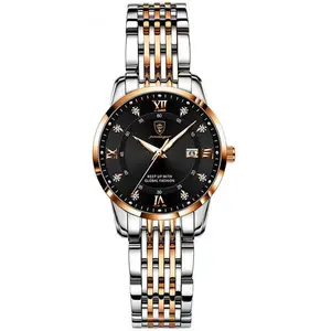 POEDAGAR 268 moda mujer Simple y clásico reloj de cuarzo impermeable inoxidable mancha diamante reloj de pulsera señoras regalo