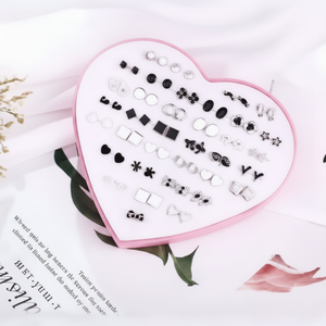Di tendenza gotico elegante oro rosa lampadario di cristallo orecchini vendita calda all'ingrosso alla moda cuore fiore Design a goccia - Product Image 1