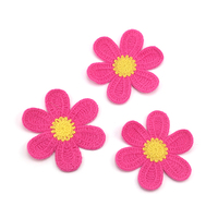 Applique en laine de 12 cm à coudre, crochet coloré, accessoires élégants pour sacs de vêtements