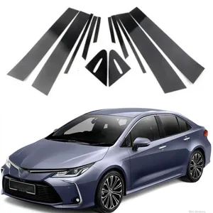 Оконная отделка Подходит для Toyota Corolla 2019-2023 декоративная крышка для боковой дверной рамы глянцевая черная наклейка на центральную стойку