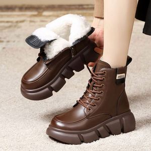 Botas de Nieve para Mujer, Estilo Inglés, Otoño, con Suela Gruesa Antideslizante y Características Cálidas que Brindan Comodidad y Calor - Product Image 2