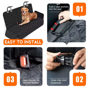 Funda Impermeable para Asiento de Coche para Perros con Cinturón de Seguridad, Protector de Asiento de Coche Antideslizante para Mascotas, para la Mayoría de los Coches, Camionetas y SUVs - Product Image 3