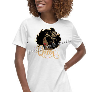 お誕生日おめでとうアフロクイーンアイアンのヒートプレスビニール熱転写印刷ステッカー - Product Image 6