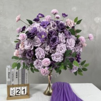 Boule de fleurs de Gypsophile rose avec centre en rose, 60 cm, 70 cm, pour décoration de table de mariage