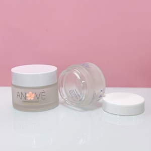 Skincare Packaging Set 1oz 2oz 30 50 100Ml <b>Empty</b> Frosted Cream Cosmetic Glass Jar Lotion Pump Serum Glass Bottle With Lid - Product Image 3