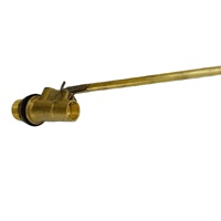 Vanne à flotteur en laiton 1/2 "-1" pour réservoir vanne de toilette contrôle du niveau d'eau sablage Nature couleur laiton