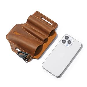 <span class=keywords><strong>Gaine</strong></span> d'organisateur d'outils de sac de taille en cuir véritable pour hommes faits à la main avec clip de <span class=keywords><strong>ceinture</strong></span> étui de poche personnalisable pour le stockage d'outils - Product Image 5