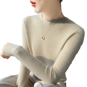 2025 nouveau lb première ligne prêt à porter automne hiver col rond <span class=keywords><strong>laine</strong></span>, coupe ample et look amincissant, pull, pull intérieur, haut - Product Image 2