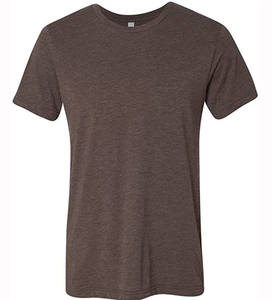 Camiseta de mezcla triple de algodón de rayón y poliéster de color brezo para hombre barata con logotipo personalizado, camiseta de mezcla triple de poliéster en blanco para hombre - Product Image 2