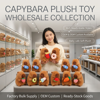 Fabricant de jouets en peluche Capybara super doux en gros, personnalisés, en coton PP, poupée ours Cappibala en maille, cadeau d'anniversaire et de Noël pour enfants