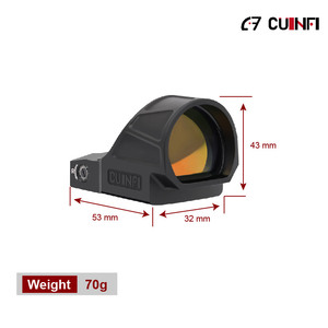 Cuinfi 1x26x22mm Grand champ de vision, point rouge, autonomie de 50000 heures, fonction Shake Awake, 10 niveaux d'éclairage multi-réticules, viseur point rouge - Product Image 2