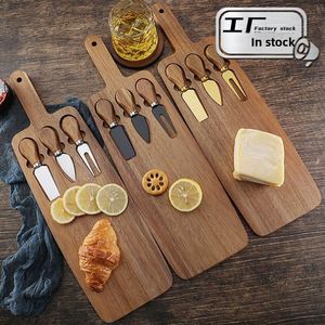 Ensemble de planches à fromage en bois d'acacia avec couteau à fromage et planche à découper pour steak - 54x34x36,5CM, emballé - Product Image 3