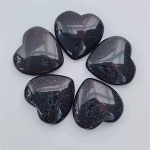 Piedra de Cristal de Corazón de Arenisca Azul Estilo Bohemio, Precio de Fábrica al por Mayor, Tendencia de Moda para Decoración del Hogar Única y Regalos Navideños - Product Image 2