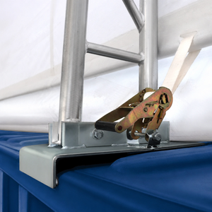Abri dôme conteneur moderne à double treillis 40x40' avec structure en acier <span class=keywords><strong>et</strong></span> toit en PVC, entièrement fermé avec parois avant <span class=keywords><strong>et</strong></span> arrière pour hall extérieur - Product Image 5