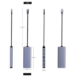 Station d'accueil <span class=keywords><strong>Hub</strong></span> <span class=keywords><strong>Usb</strong></span> <span class=keywords><strong>c</strong></span> Type <span class=keywords><strong>c</strong></span> <span class=keywords><strong>Hub</strong></span> 7 en 1 vers Usb2.0 Usb3.1 Données PD SD TF Boîtier de disque dur Protocole unique <span class=keywords><strong>NVME</strong></span> - Product Image 5
