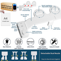 Nouvel Accessoire de Bidet Intelligent à Bouton-Clé, Buse Auto-Nettoyante, Non-Électrique et Détachable pour Toilettes
