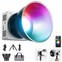 Pour HB80C 80W Mini Lumière Vidéo LED Continue RGB COB Température de Couleur 2500-8500K Batterie Intégrée 72Wh Contrôle par Application Charge Rapide PD