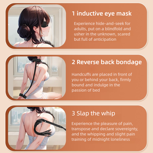 Juego de <span class=keywords><strong>Bondage</strong></span> Sm de cuero caliente chino para parejas, esposas Bdsm, Juguetes sexuales de cuello de revés para hombres y mujeres, juego de ataduras de cadena para el cuello - Product Image 6