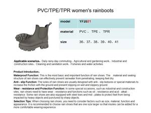 Populaire chique dames regenlaarzen - waterdicht, ademend, lichtgewicht, zacht, antislip schoeisel. Aangepast logo geaccepteerd. - Product Image 2