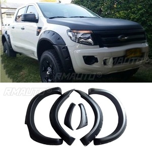 Molduras de rueda para coche, embellecedores de arco de rueda con textura de cuero para Ford RANGER T6 2012-2015, molduras de guardabarros, kit de carrocería - Product Image 1