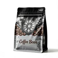 Sacs à fond plat personnalisés YSH pour l'emballage des grains de café, film laminé brillant, pochette en plastique flexible pour les fournisseurs d'aliments pour animaux de compagnie