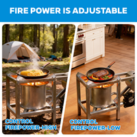 Cuisinière à gaz multi-combustibles robuste OEM/ODM en acier laminé à froid 3-4L, chauffe-huile portable sans fumée