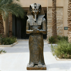 Sculpture <span class=keywords><strong>en</strong></span> bronze coulé personnalisable de style égyptien antique pour la décoration de jardin d'hôtel, <span class=keywords><strong>statue</strong></span> du pharaon roi Toutankhamon debout - Product Image 4