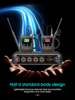 Sistema de Micrófono Inalámbrico UHF de 4 Canales CHXYKOM IU-4018-02 con 4 Transmisores XLR de Metal para Escenario, Iglesia, Karaoke
