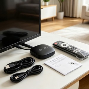 Onn 4K Plus Android 14 Smart TV Box 4K Quad Core Set-Top Box Conectividad 5G 2GB RAM Control Remoto por Voz para Reproductor de Medios en Streaming - Product Image 3