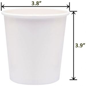 10oz 12oz 16oz Custom Logo Double Wall Biodegradable White <b>Disposable</b> Coffee <b>Cups</b> with Paper Lids for Coffee & Mineral Water Use - Product Image 4
