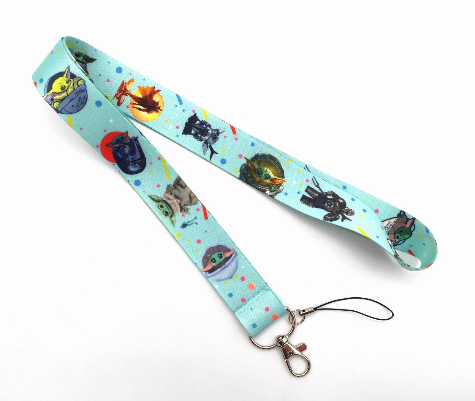 Anti-Lost Cut Cartoon Star Lanyard Soft Satin Wars Baby Yoda Lanyard Fashion Phone Card Neck Lanyards Wholesale Custom Strap Image 5