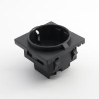 Prise femelle LANZ LZ-F-T11 en nylon noir 10A 110-250V, prise à encliquetage, personnalisable, livraison rapide