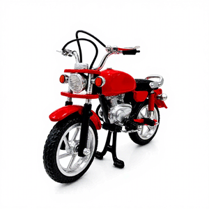 Modelo de Motocicleta Pintada Gubuk Bali CB100 ABS, Escultura Antigua Coleccionable, Amarillo y Negro, Pieza de Arte 3D Completa - Product Image 4