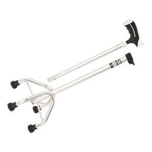 Four-Legged <b>Walking</b> <b>Stick</b> Adjustable Height Aluminum Alloy Triangular Cane For Elderly Support - Product Image 3