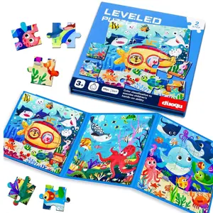 ET Paper Magnetic Jigsaw Puzzle Book For Kids Picture Cartoon Jigsaw Puzzles Kids Educational Toys Magnetic Puzzle Book