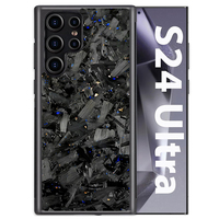 Étui de protection en fibre de carbone pour Samsung S26 Ultra avec grand motif sur la coque du téléphone
