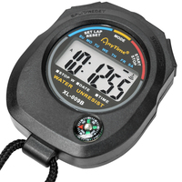 Stopwatch Digital Multifungsi, jam tangan olahraga elektronik Stopwatch pengukur waktu Digital