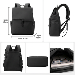 Sacs <span class=keywords><strong>à</strong></span> <span class=keywords><strong>dos</strong></span> pour ordinateur portable personnalisés avec logo, imperméables, <span class=keywords><strong>à</strong></span> rabat, en nylon fin, 15,6 pouces, pour hommes et femmes, loisirs, bureau, compatibles Ryanair, multicolores - Product Image 4