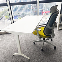 Meubles de bureau modulaires en métal blanc avec revêtement en poudre, durables, personnalisables, bureau individuel QINGSHUAI QS-60