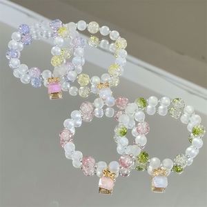Pulsera de Cuentas de Cristal Roto INS Fantasy Popcorn, Abalorio de Cristal con Degradado de Color, Pulseras de la Amistad para Niñas y Mujeres, Regalo de Joyería - Product Image 1