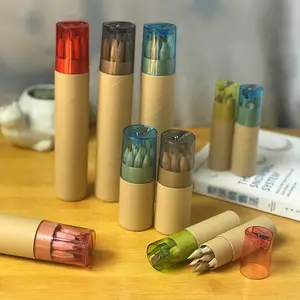 문구 맞춤 학교 전문 6 색 연필 색상 갈색 종이 세트