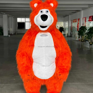 Costume da Mascotte Gonfiabile Arancione per Adulti per Feste e Carnevale <span class=keywords><strong>di</strong></span> Mardi Gras - Product Image 2