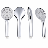 Douche à main moderne chromée avec flexible pivotant, support mural inclinable, haute pression, économie d'eau, pour hôtel et toilettes