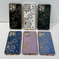 Coque de téléphone en cuir dur Chrome Heart cross pour iphone 15 14 13 12 11 Pro Max Plus housse de téléphone