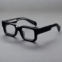 Montures de lunettes épaisses rectangulaires pour hommes, nouveau design, montures de lunettes en acétate faites à la main, montures de lunettes rétro personnalisées pour hommes