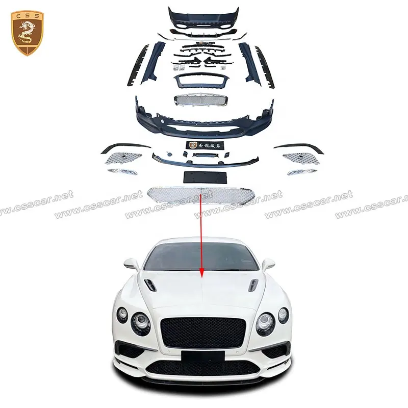 Super Sport Front Bumper Grill GTC Swift Side Skirts Kit Front Lip Rear Bumper Body Kit For Bentley Continental GT