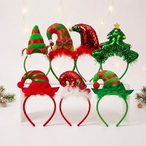 Elonna Christmas Cloth <b>Headband</b> for Children-Atmospheric Headwear for Parties Performances & Cosplay Perfect Photo Prop - Product Image 1