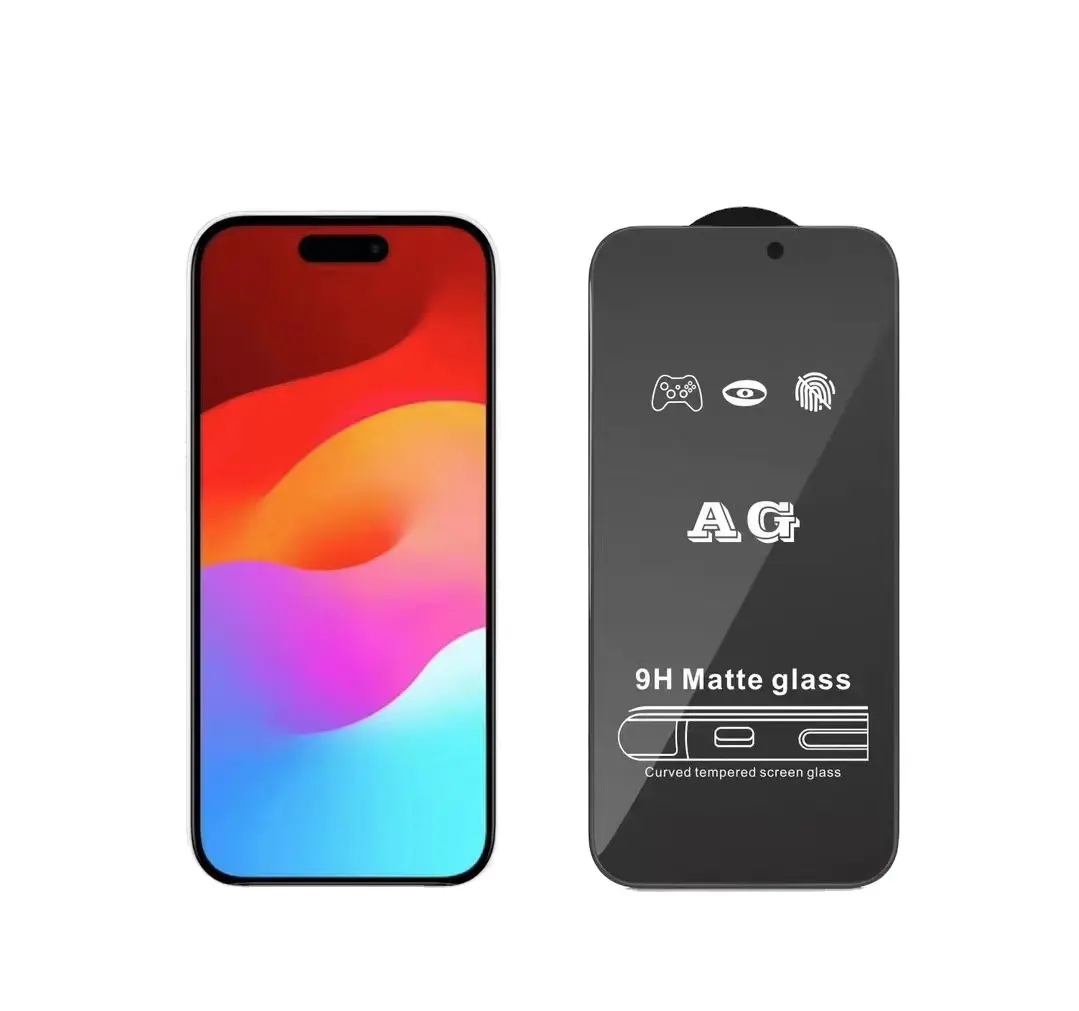 Smart Phone Scratch Resistant Full Size Screen Cover para iphone 13/iphone 14 15 Pro Max Protector 9H Matt Glass Film Cola Completa