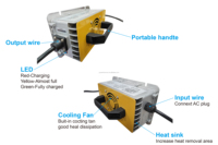 Chargeur de batterie étanche de haute qualité 12V 24V 36V 48V 73V 84V 10A 12A 15A 18A 20A 25A pour élévateur électrique, moto, véhicule électrique